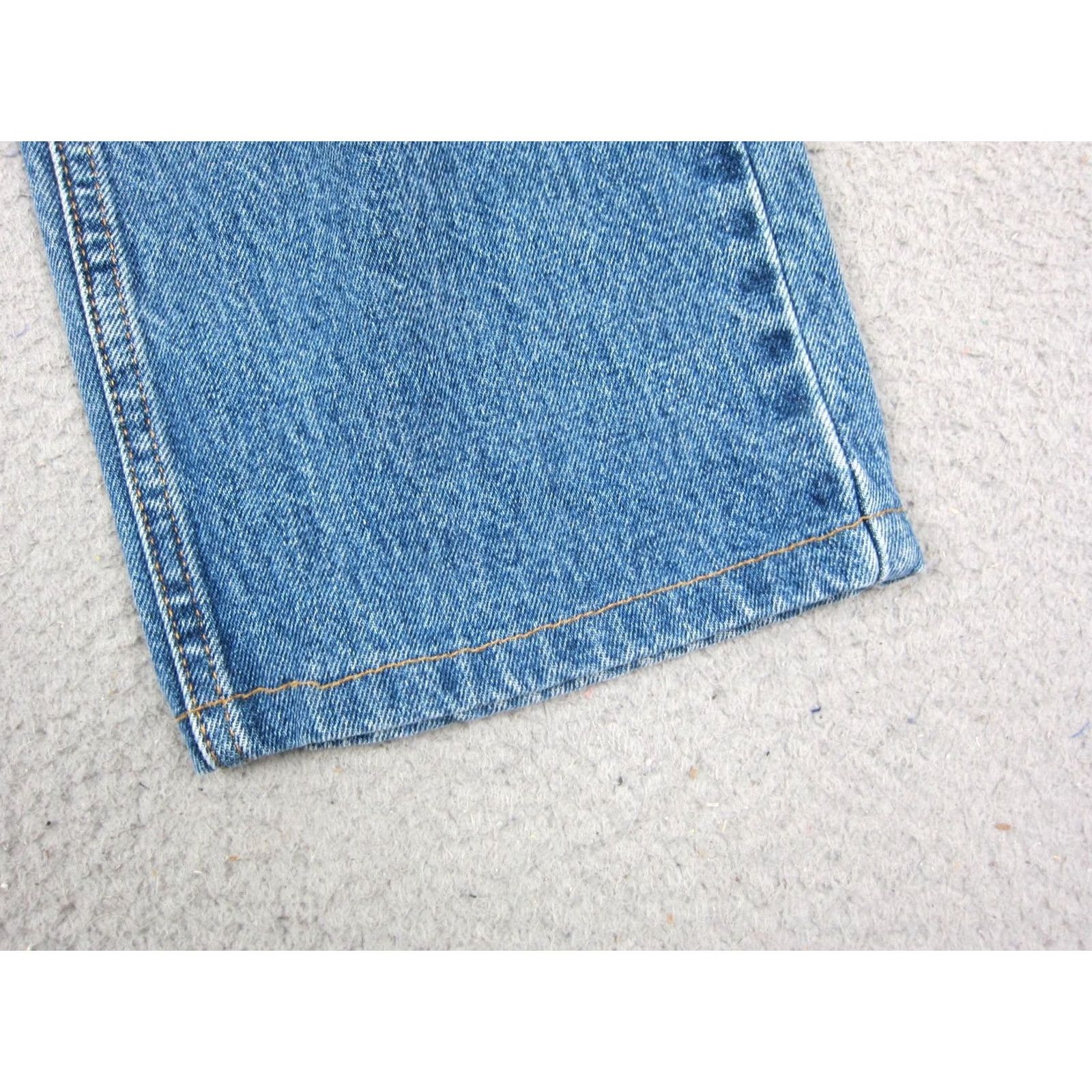 Levi's Levi's 505 Jeans Mens 32x27 Blue Medium Wash Straight Denim Regular Zipper Button Pocket 90s Vintage? No Size US 32 / EU 48 - 4 Thumbnail