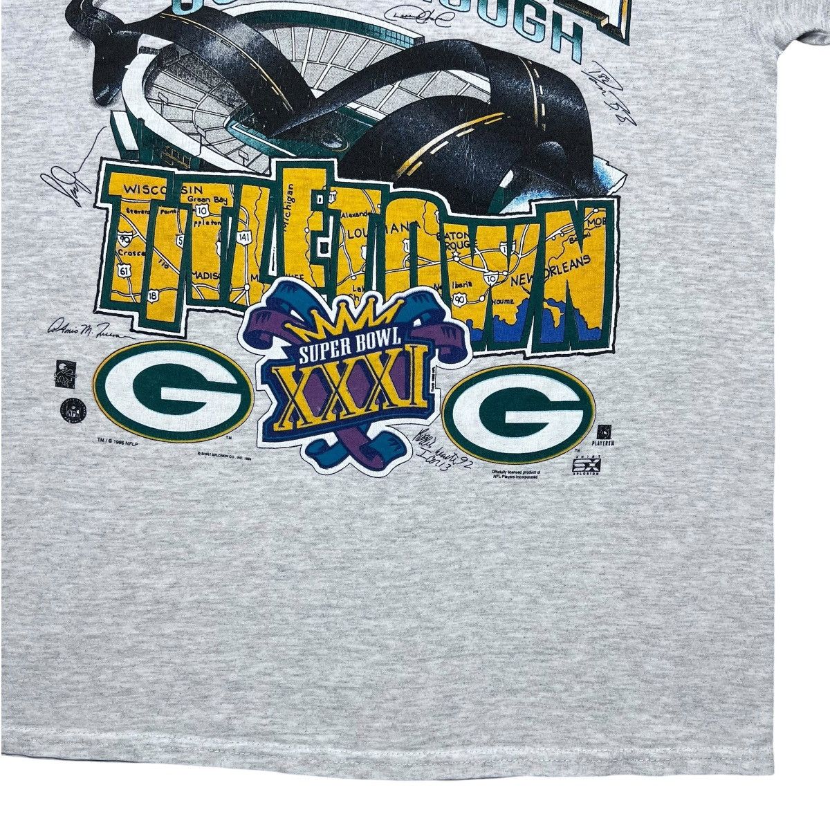 NFL × Vintage 1996 NFL Green Bay Packers Road To Super Bowl Xplosion Tee Size US L / EU 52-54 / 3 - 8 Thumbnail
