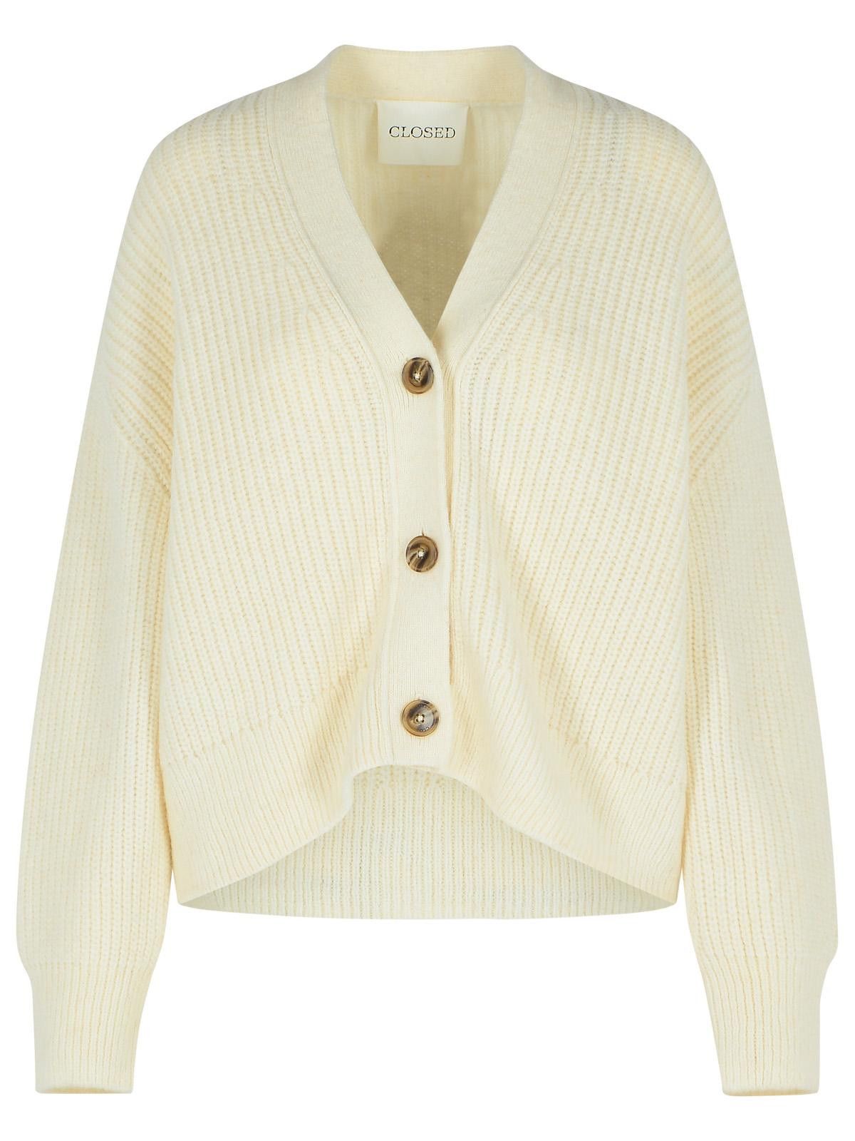 CLOSED CLOSED Ivory Alpaca Blend Cardigan Size M / US 6-8 / IT 42-44 - 1 Thumbnail