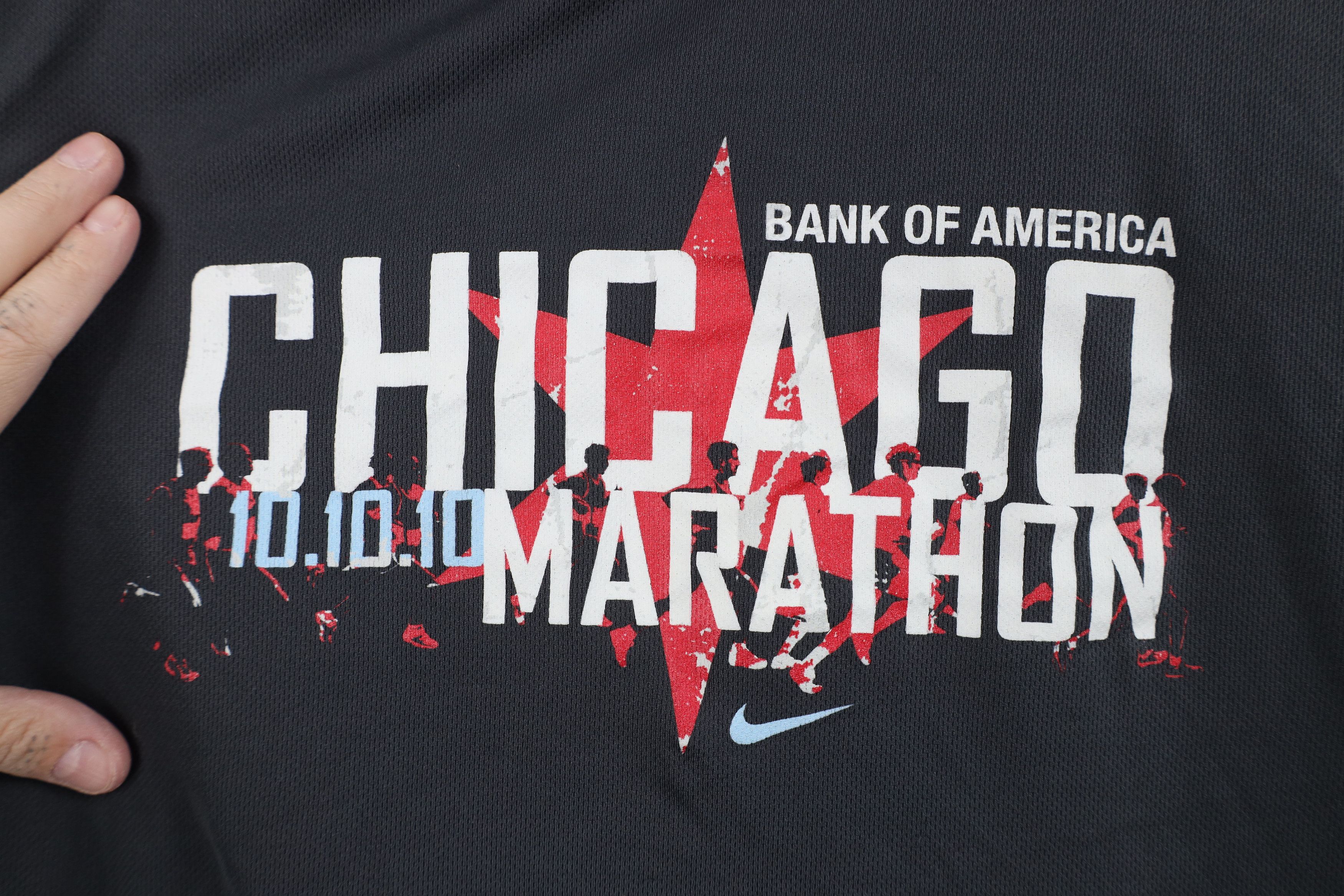 Nike Y2K Nike Chicago Marathon Center Swoosh Long Sleeve T-Shirt Size US XXL / EU 58 / 5 - 4 Thumbnail