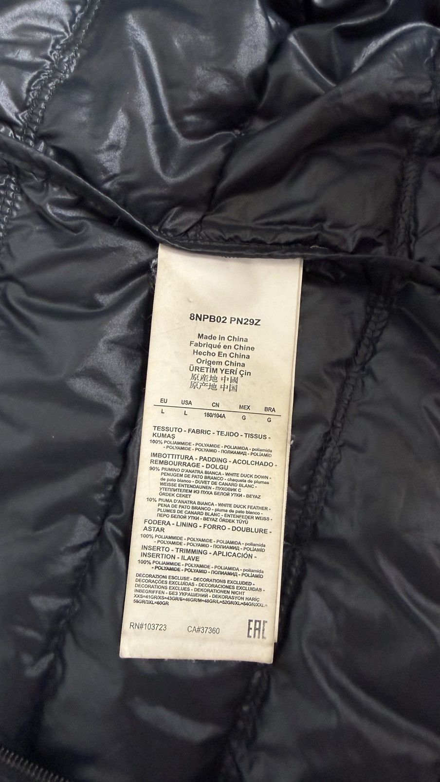 Emporio Armani Emporio Armani Light Down Jacket Size US L / EU 52-54 / 3 - 8 Thumbnail