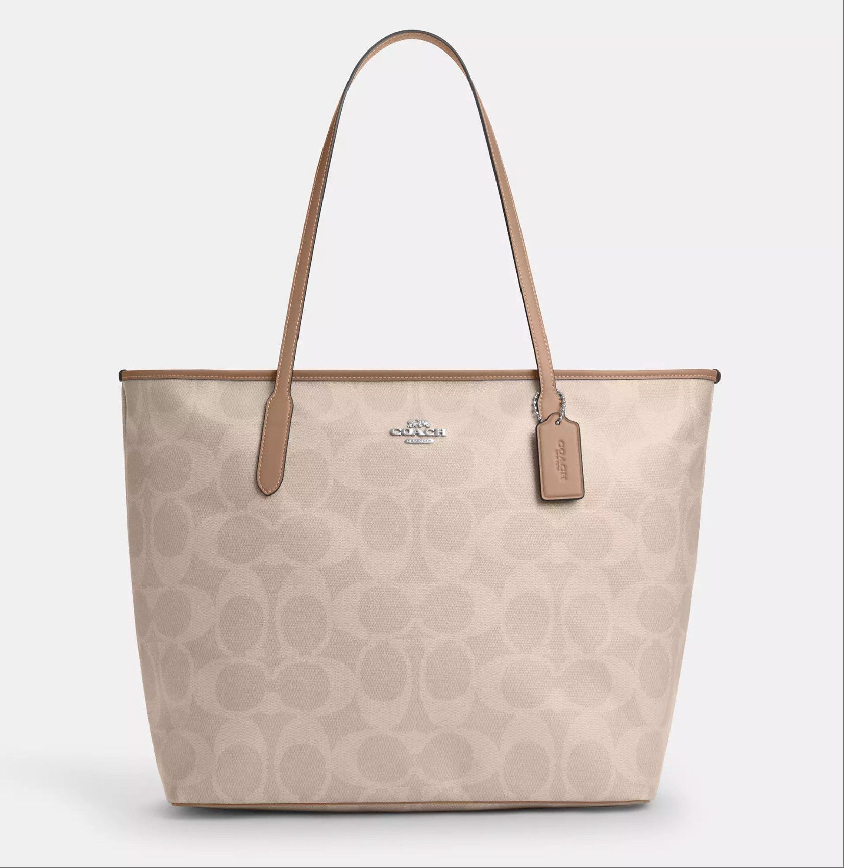 Coach Large City Tote Bag In Maxi Signature Canvas CCD66 Size ONE SIZE - 6 Thumbnail