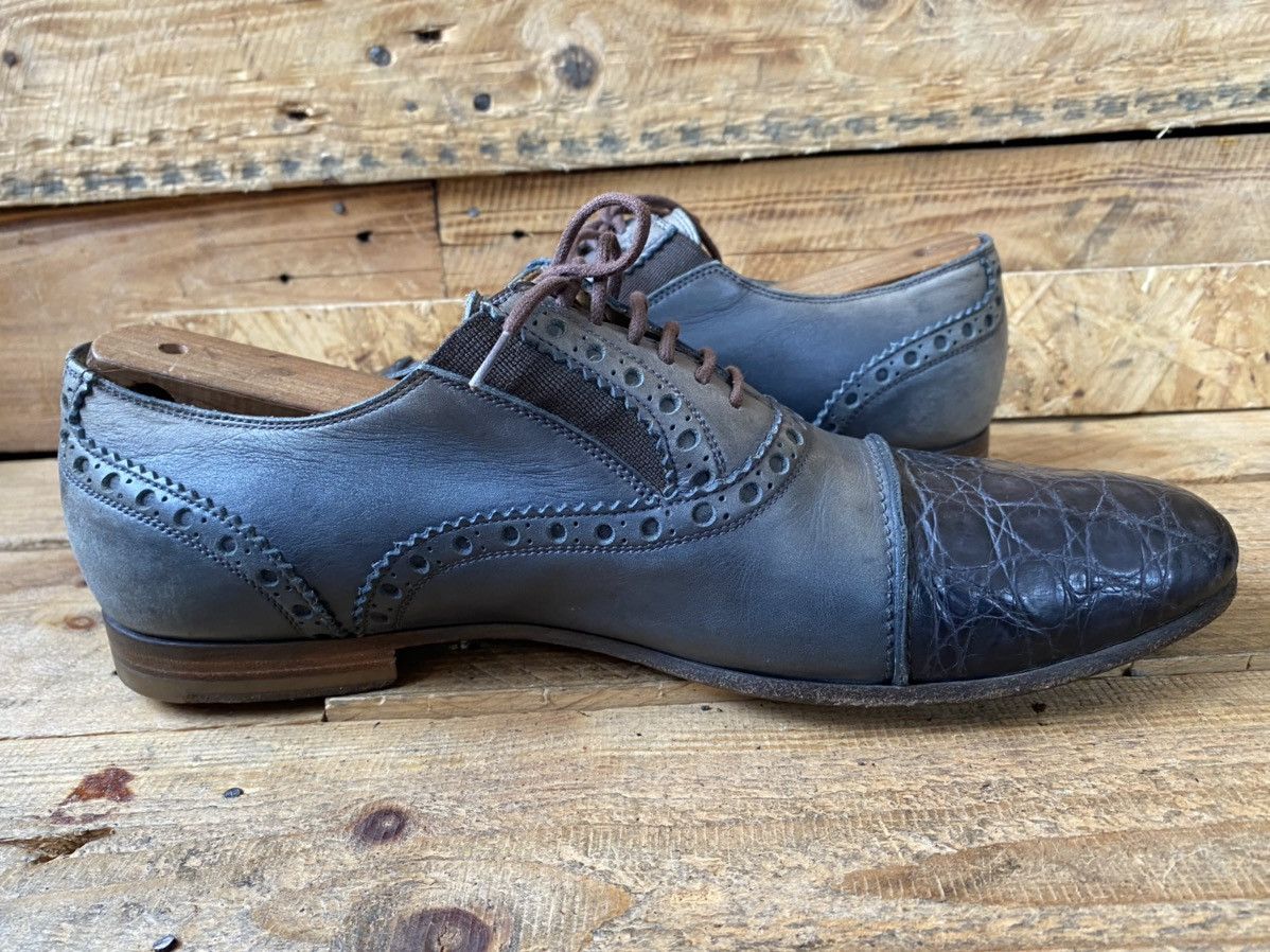 Designer × Gucci Gucci exotic crocodile skin oxford leather shoes sz 41 Size US 8 / EU 41 - 12 Thumbnail