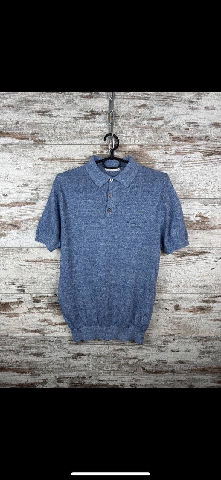 Suitsupply × Vintage Mens Vintage Suitsupply Wool Polo T Shirt Tee Size US M / EU 48-50 / 2 - 1 Thumbnail