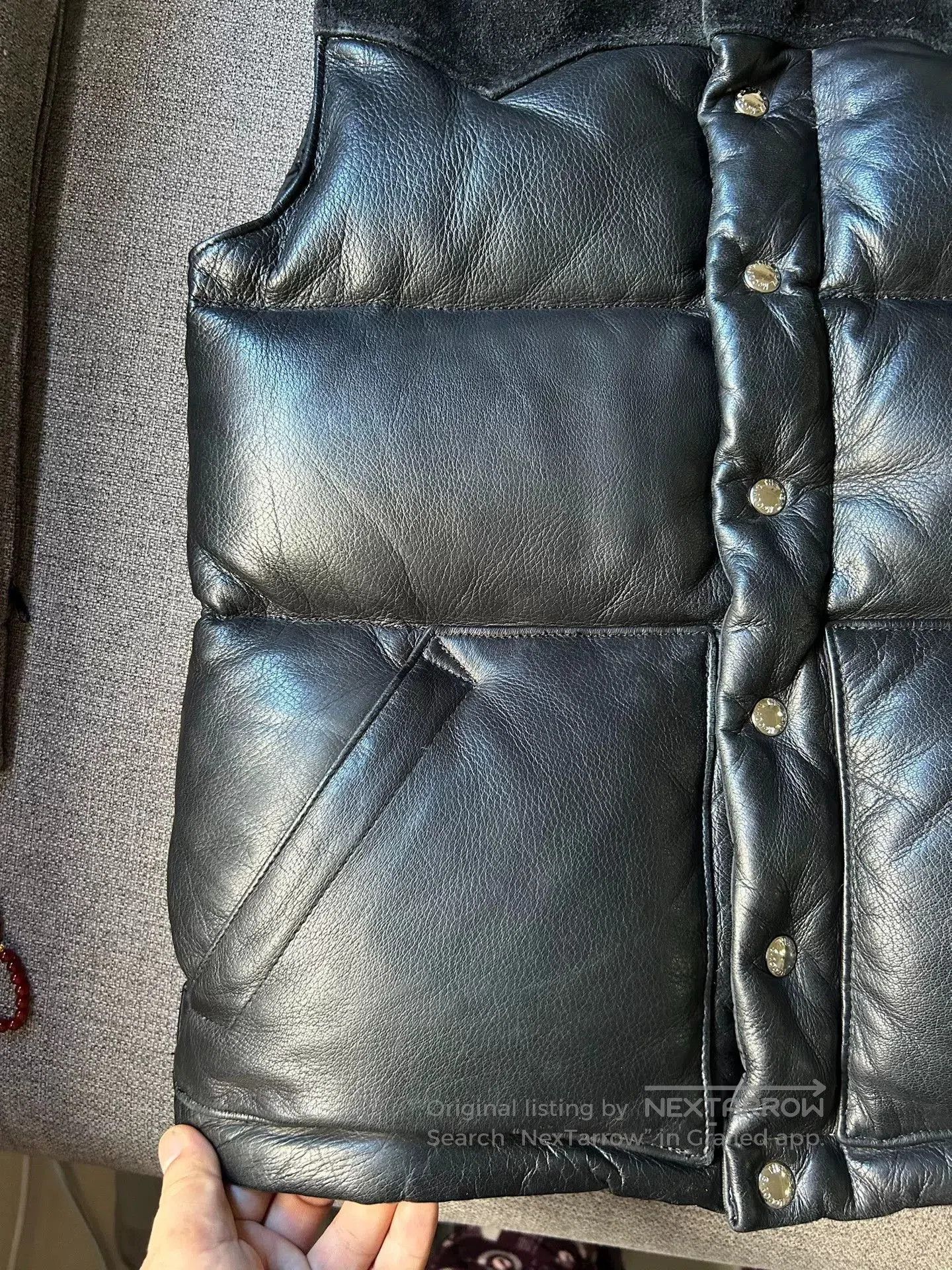 The Real McCoy's real mccoy leather down vest for men. Size US M / EU 48-50 / 2 - 5 Thumbnail
