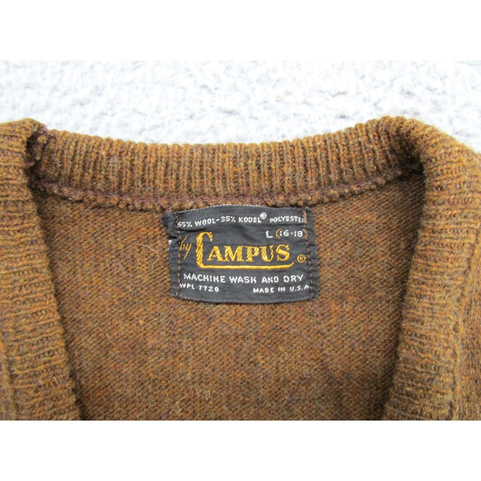 Vintage VINTAGE Campus Wool Knit Vest Brown Retro Women L Reading Size L Size L / US 10 / IT 46 - 2 Thumbnail