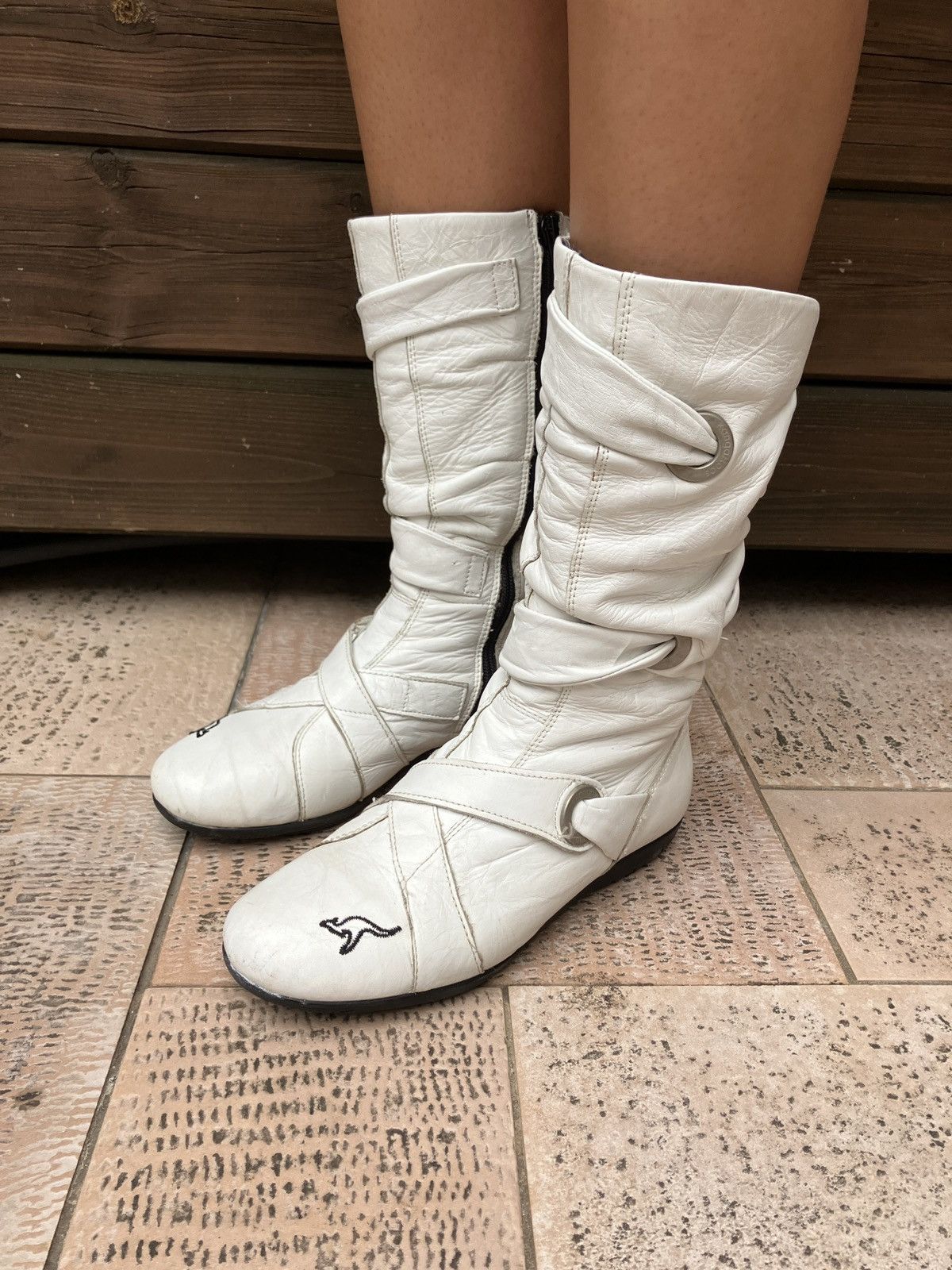 KangaROOS Kangaroos vintage white leather boxer gorpcore boots Size US 5.5 / IT 35.5 - 7 Thumbnail