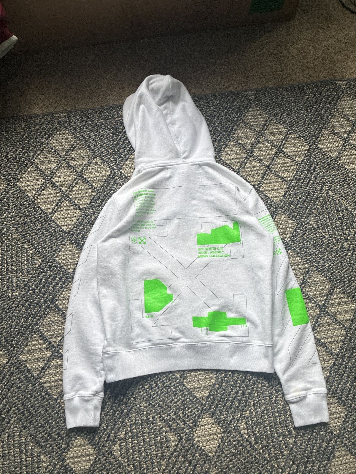 Off-White Off white hoodie white and green Size US S / EU 44-46 / 1 - 3 Thumbnail