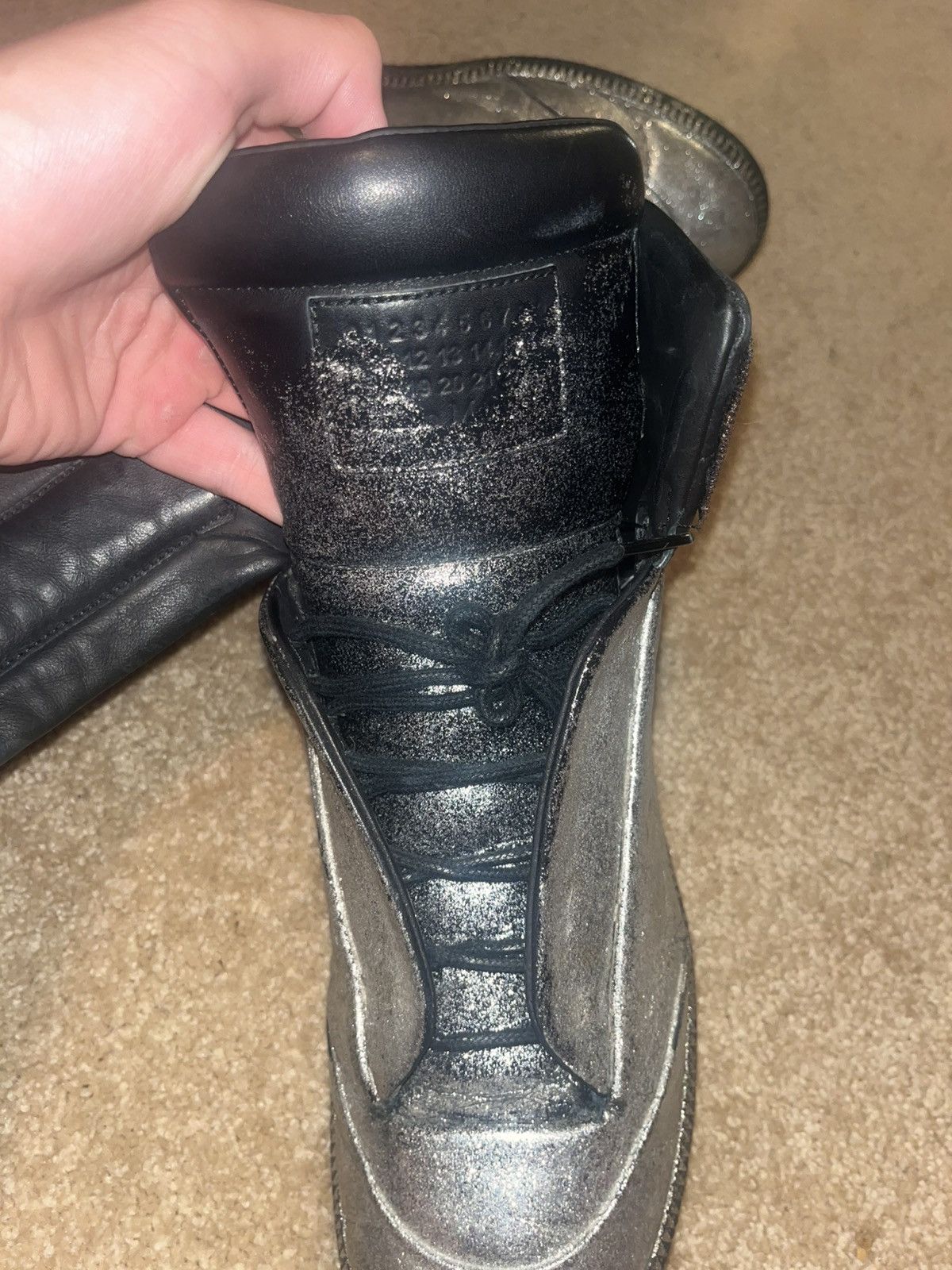 Maison Margiela Margiela Future Hi-Top black/silver glitter Size US 11 / EU 44 - 5 Thumbnail