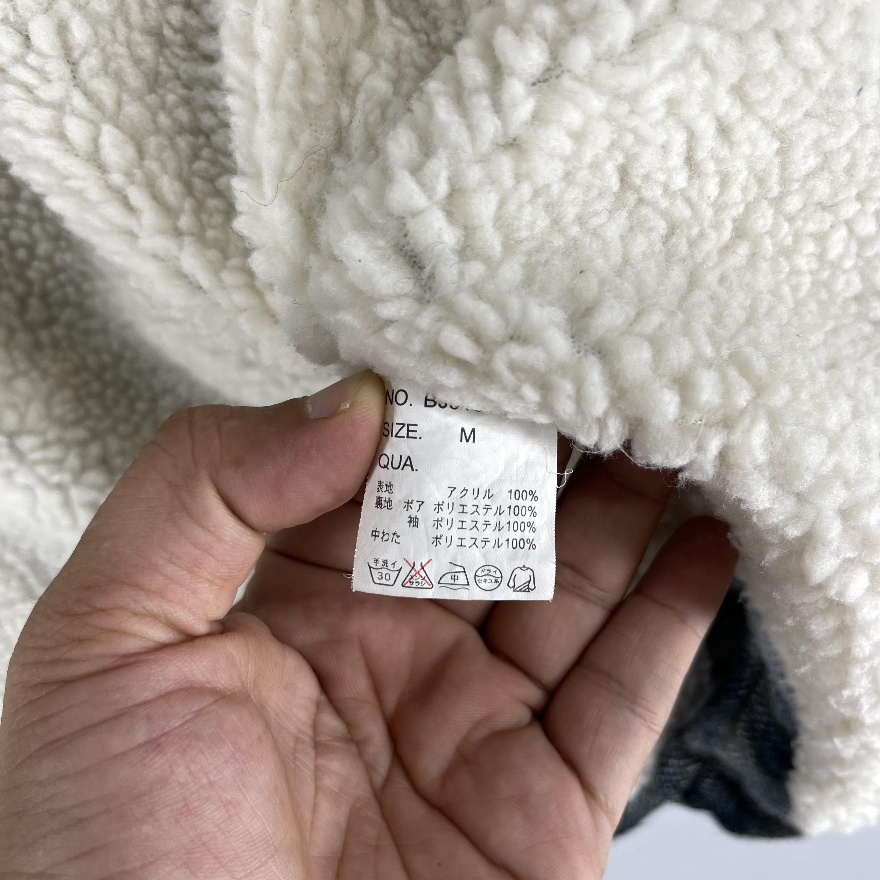 Japanese Brand Vintage BAD BOY Sherpa Blanket Lined Checkered Jacket Size US M / EU 48-50 / 2 - 9 Thumbnail