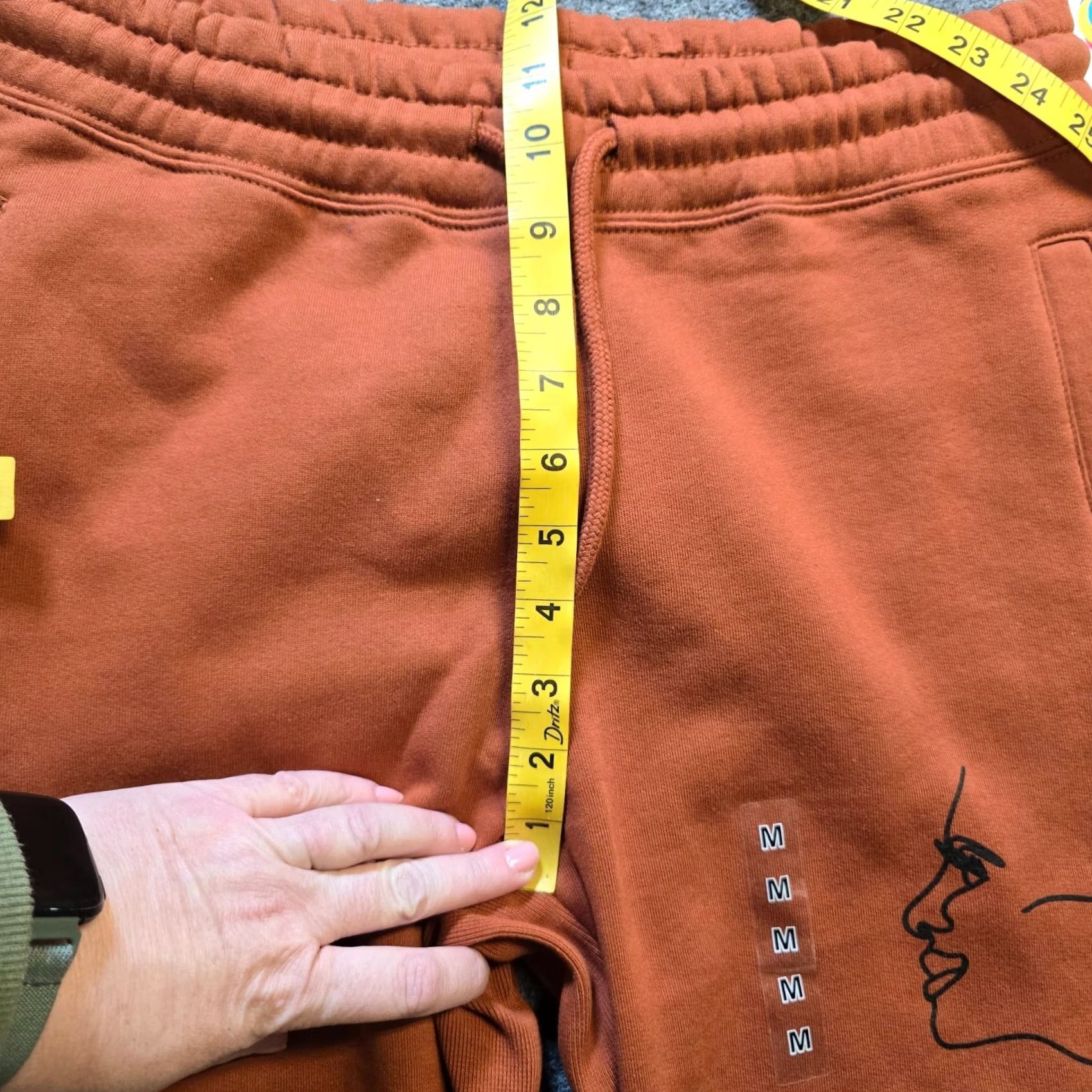 Vintage Ohanga Sweatpants Womens M Orange Jogger Pockets Lounge Casual Tapered Fleece Cotton Blend Regular Inseam 32" Pants Size 32" / US 10 / IT 46 - 6 Thumbnail