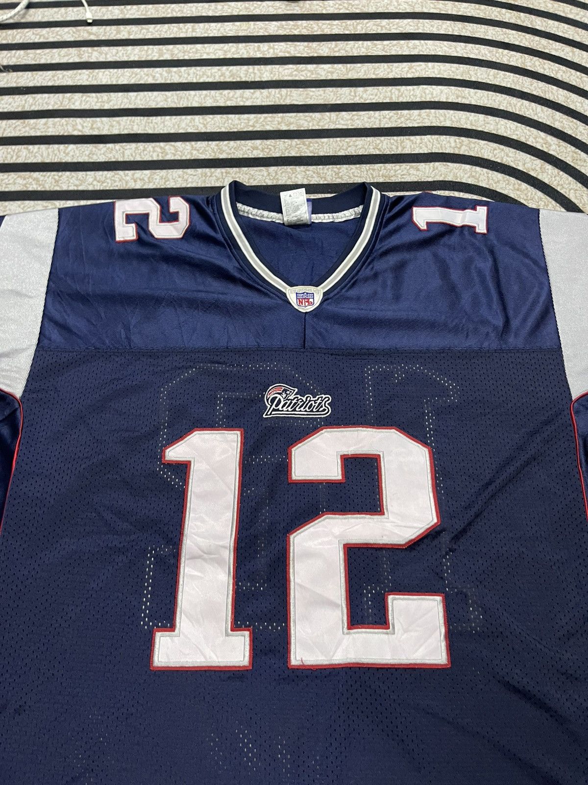 NFL × Reebok VINTAGE NFL NEW ENGLAND PATRIOTS JERSEY TOM BRADY 12 Size US XXL / EU 58 / 5 - 6 Thumbnail