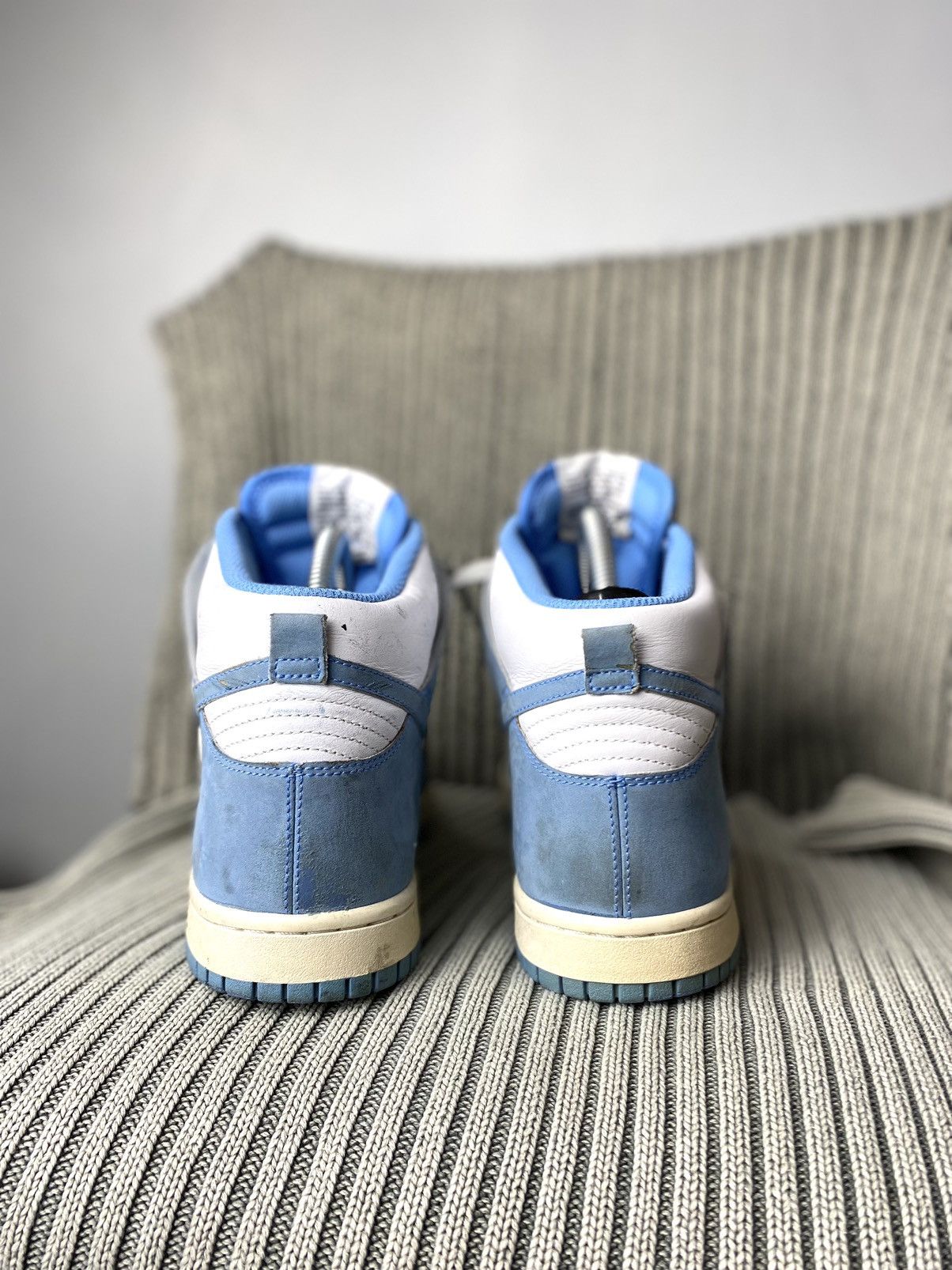 Nike Rare! 2009 Vintage Nike Dunk High University Blue Sneakers Size US 8.5 / EU 41-42 - 11 Thumbnail