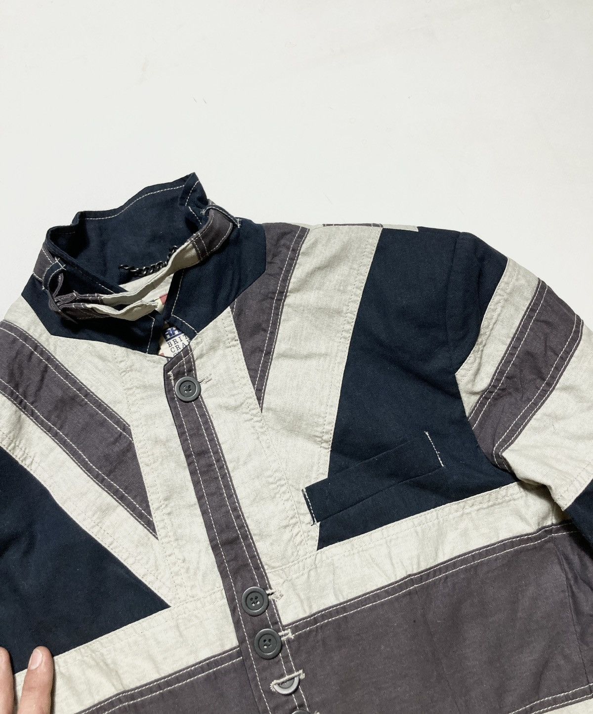 Barbour × Belstaff × Vintage Vintage Rhino Laundered England Flag Jacket Motorcycles Size US L / EU 52-54 / 3 - 3 Thumbnail