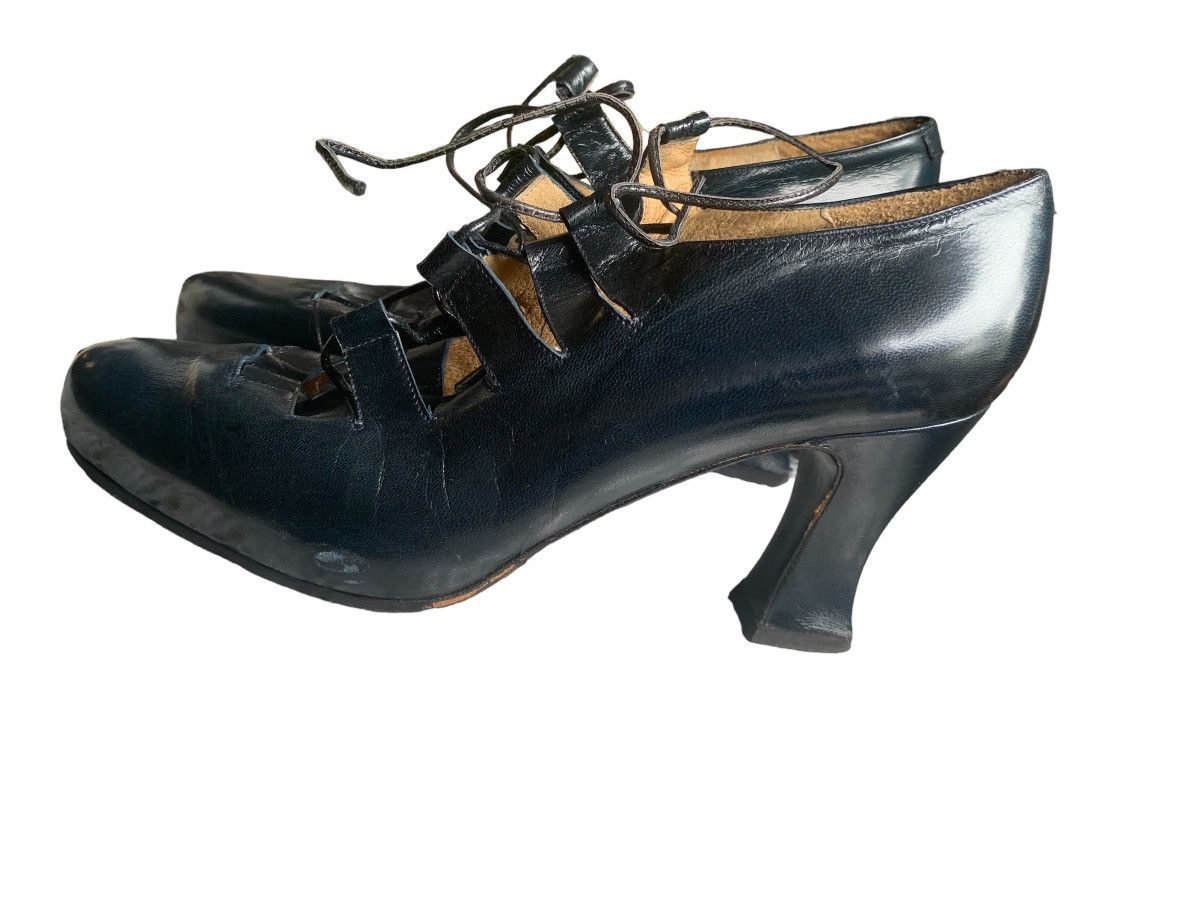 Other Blue leather laced heels Size US 8.5 / IT 38.5 - 2 Thumbnail