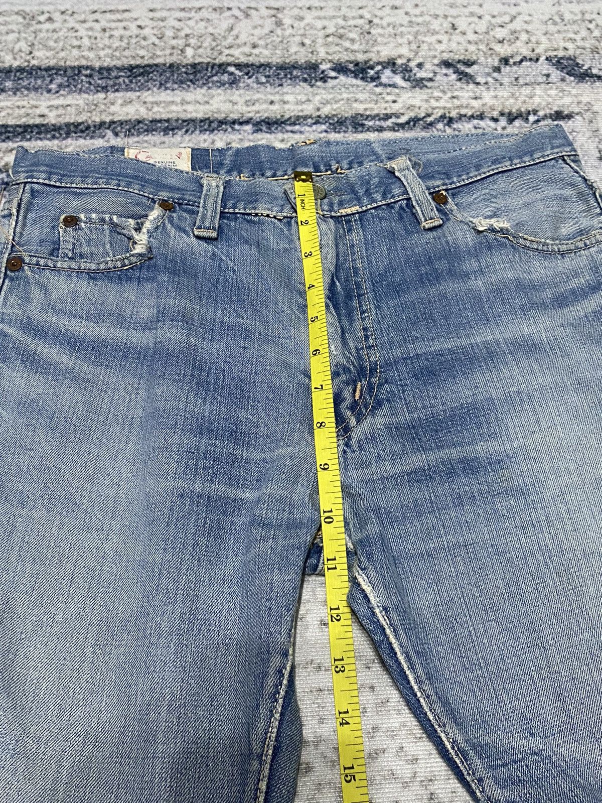 Vintage Vintage Distressed 70's CANTON Bootcut Half Selvedge Jeans Size US 32 / EU 48 - 24 Thumbnail