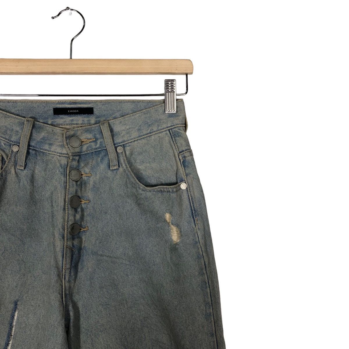 Japanese Brand 🔥RARE OVERSIZED CUT DISTRESSED DENIM EMODA ISSEY MIYAKE Size US 26 / EU 42 - 5 Thumbnail