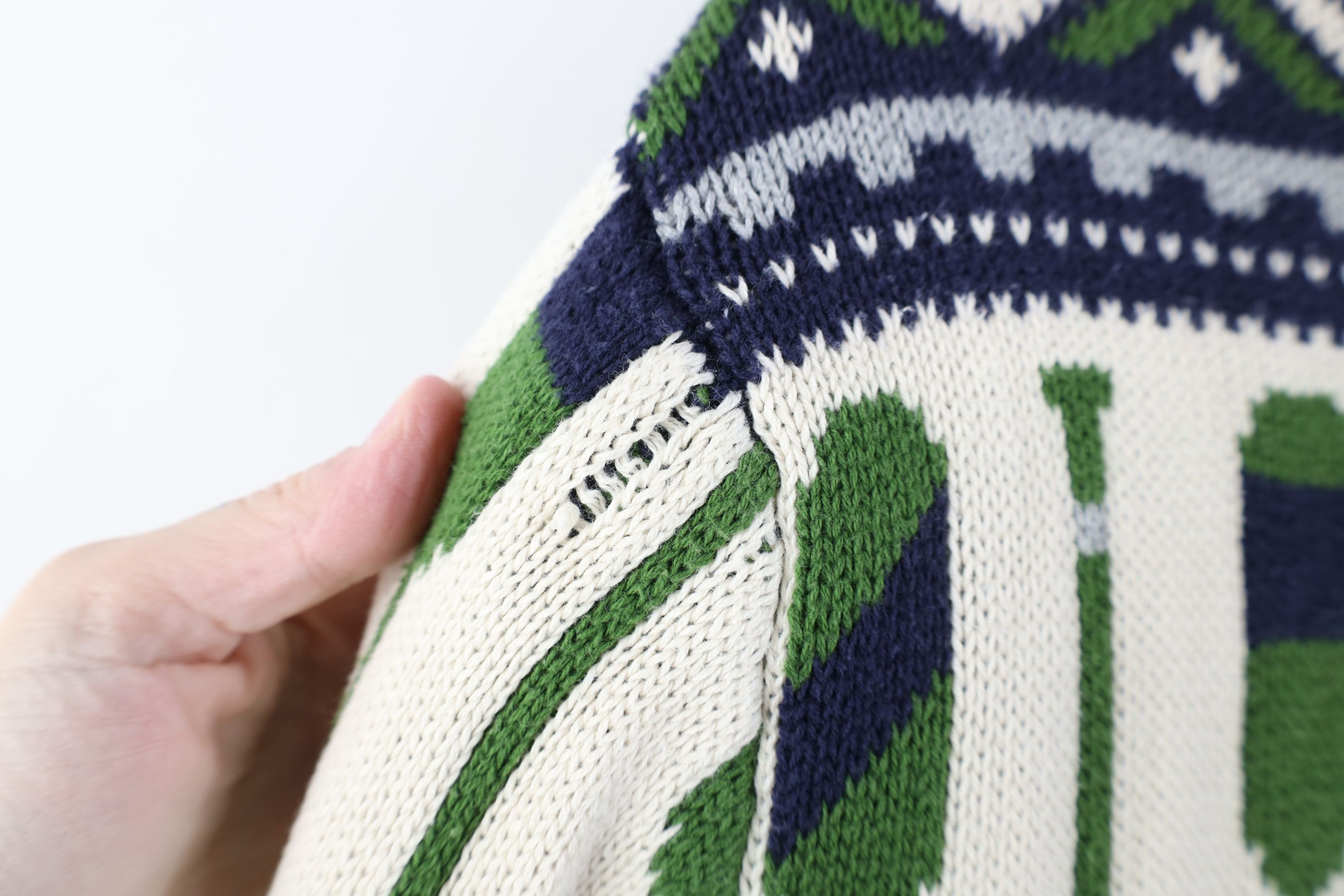 Vintage Vintage 90s Y2K Streetwear Fair Isle Shawl Cardigan Sweater Size US M / EU 48-50 / 2 - 10 Thumbnail