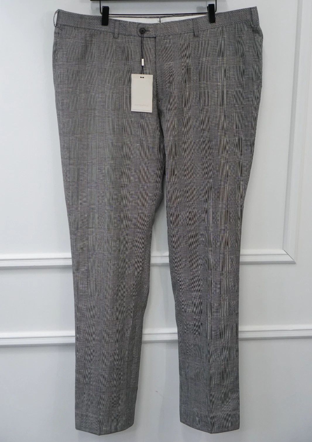 Suitsupply Men Suitsupply Pants Grey Wool & Linen Brescia Plaid UK/US50 Size 50R - 1 Thumbnail