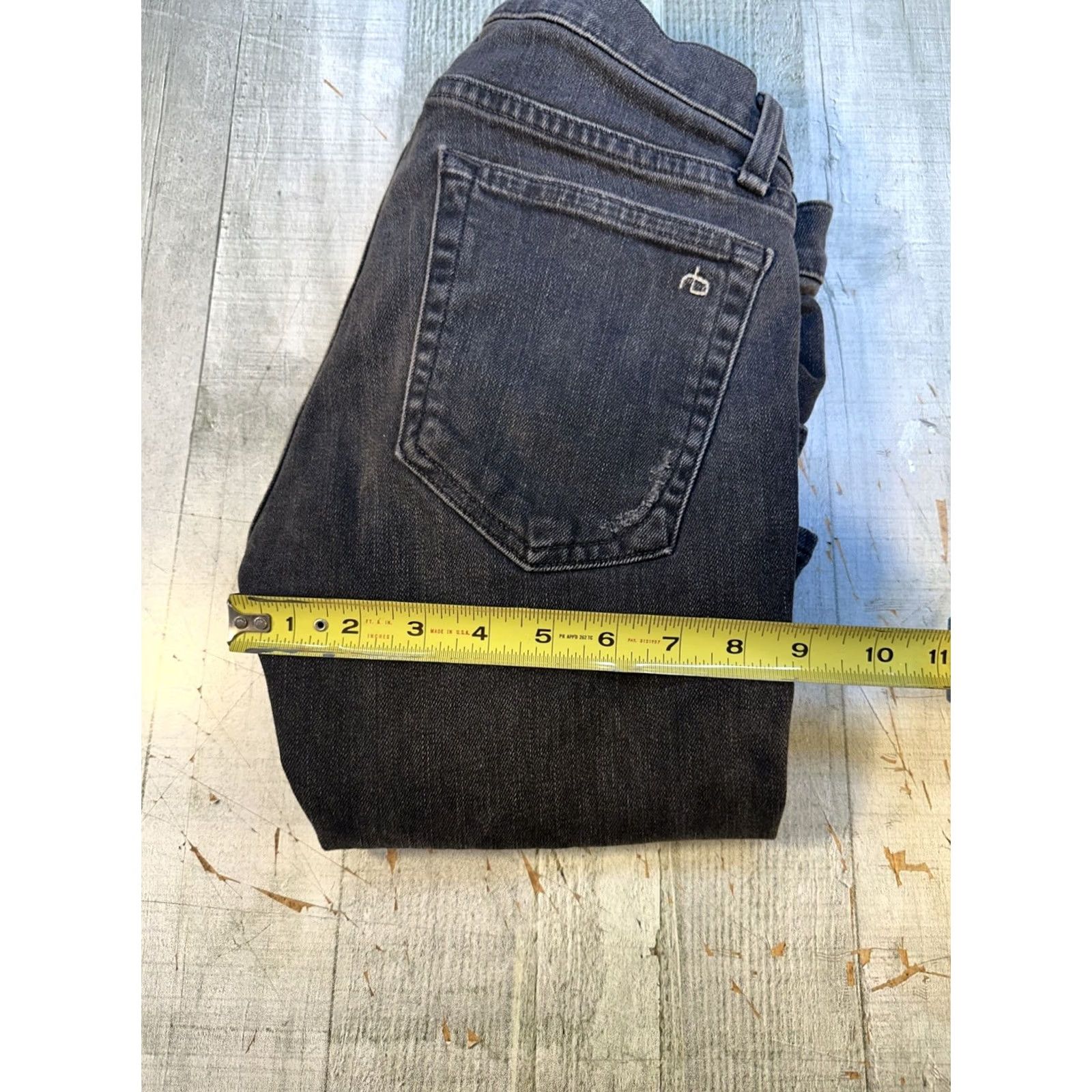 Rag & Bone Rag & Bone Jeans Mens 28x34 Dark Grey Denim Skinny Leg Button Fly 5-Pocket Slim Fit Regular Size Type Jeans Mens Size US 28 / EU 44 - 4 Thumbnail