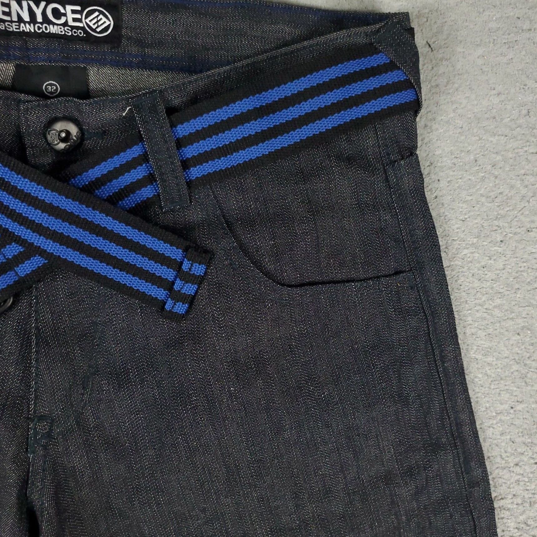 Enyce Enyce Mens Shorts Gray Blue Size 32 Retro Baggy Belted Denim Size US 32 / EU 48 - 3 Thumbnail