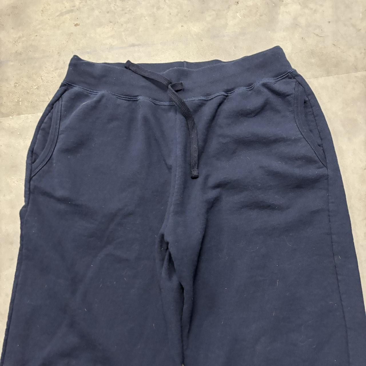 Japanese Brand × Vintage Crazy Vintage Y2K/2000s Navy Blue Streetwear Skater Essential Sweatpants! Size US 32 / EU 48 - 4 Thumbnail