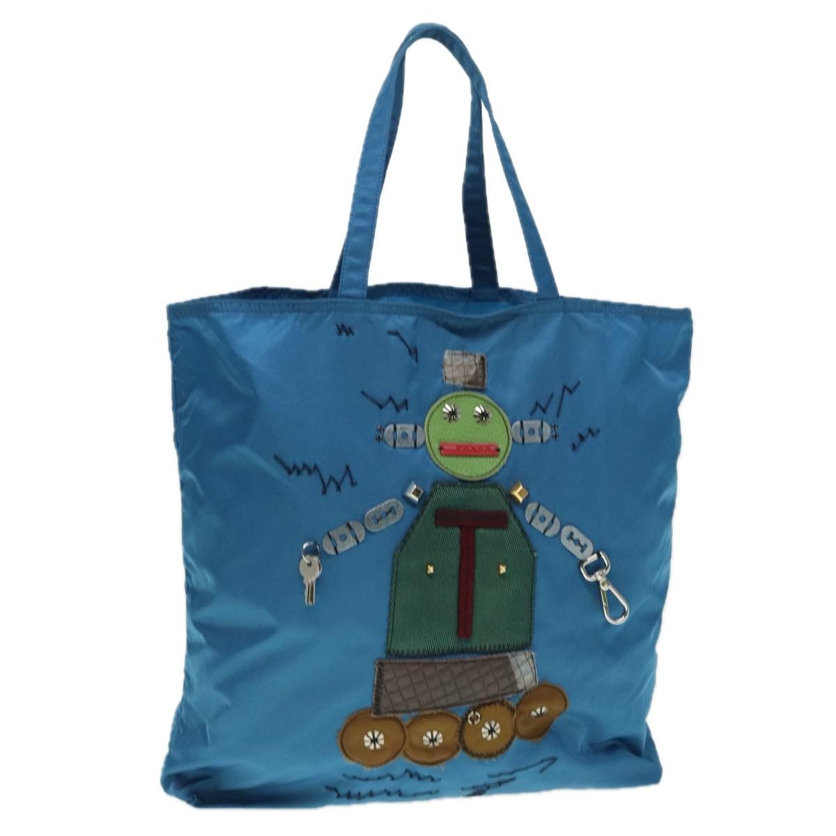 Prada Robot Blue Synthetic Tote Bag (Pre-Owned) Size ONE SIZE - 1 Thumbnail