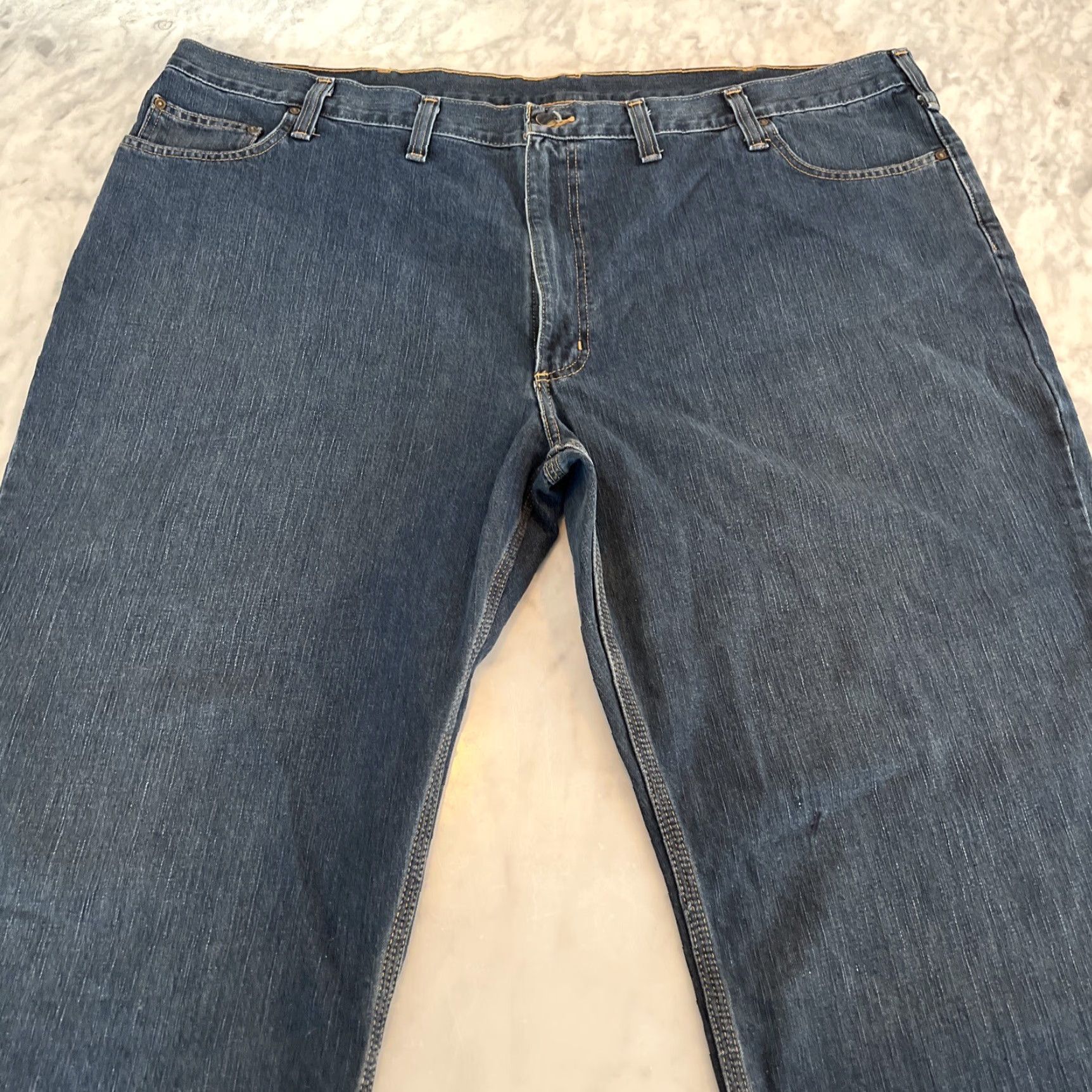 Carhartt Carhartt Jeans Men’s 50x30 Dark Wash Blue 5 Pockets Zipper Button Size US 34 / EU 50 - 4 Thumbnail