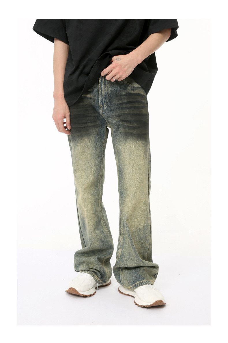 Japanese Brand × Jean Retro gradient distressed washed niche jeans Size US 32 / EU 48 - 4 Thumbnail