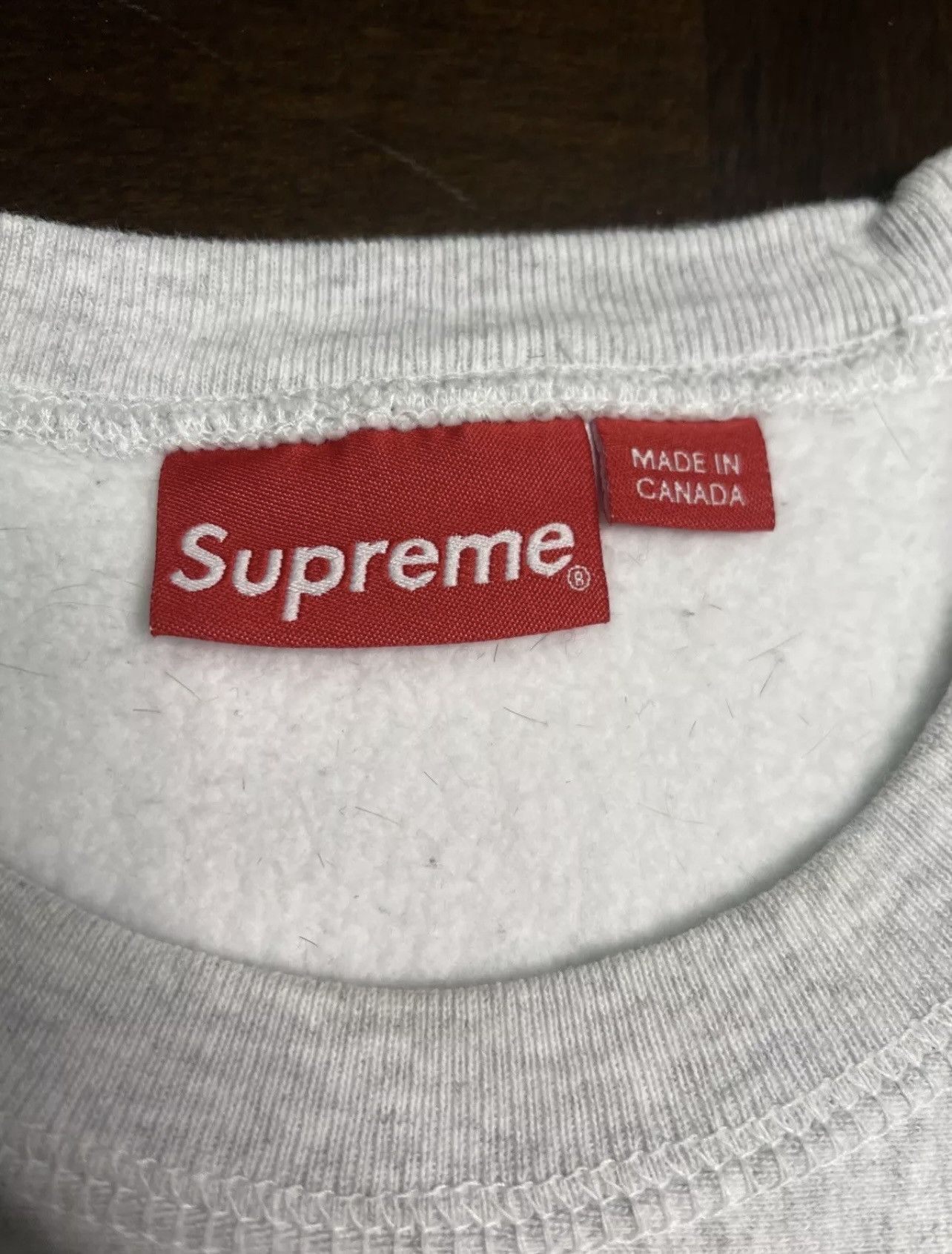 Supreme Supreme Box Logo Crewneck Ash Grey (FW18) Size US M / EU 48-50 / 2 - 5 Thumbnail