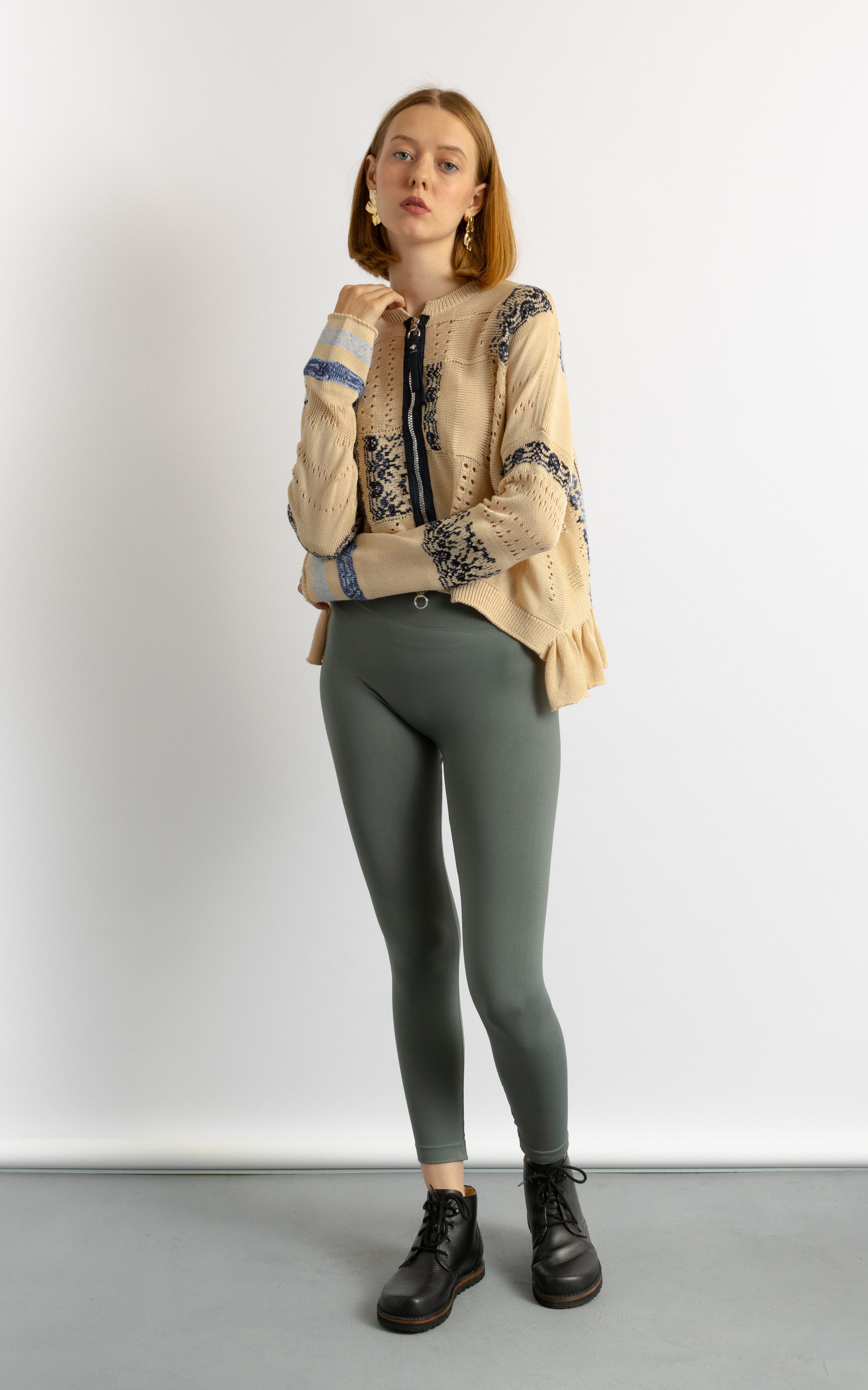 High Sport 00s Vintage Woman Preowned HIGH Knit Cardigan 8688 Size L / US 10 / IT 46 - 7 Thumbnail