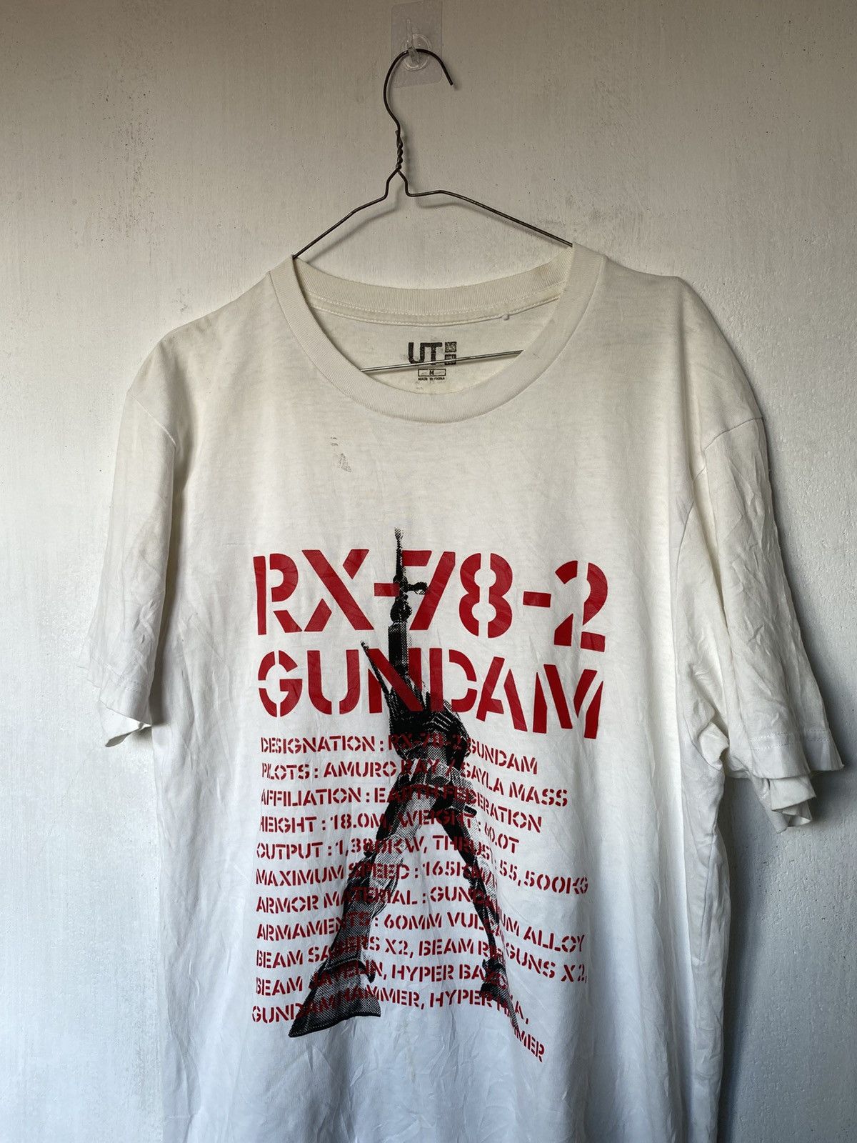 Anime RARE Gundam Distressed Tshirt Size US M / EU 48-50 / 2 - 2 Thumbnail