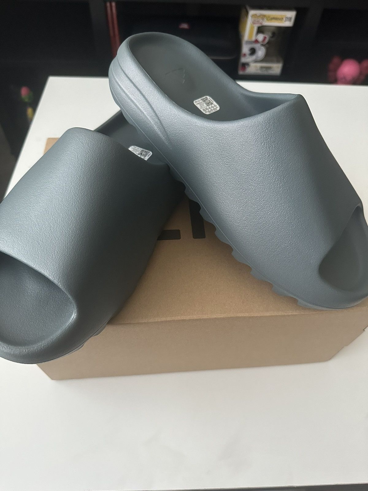 yeezy slides mineral blue