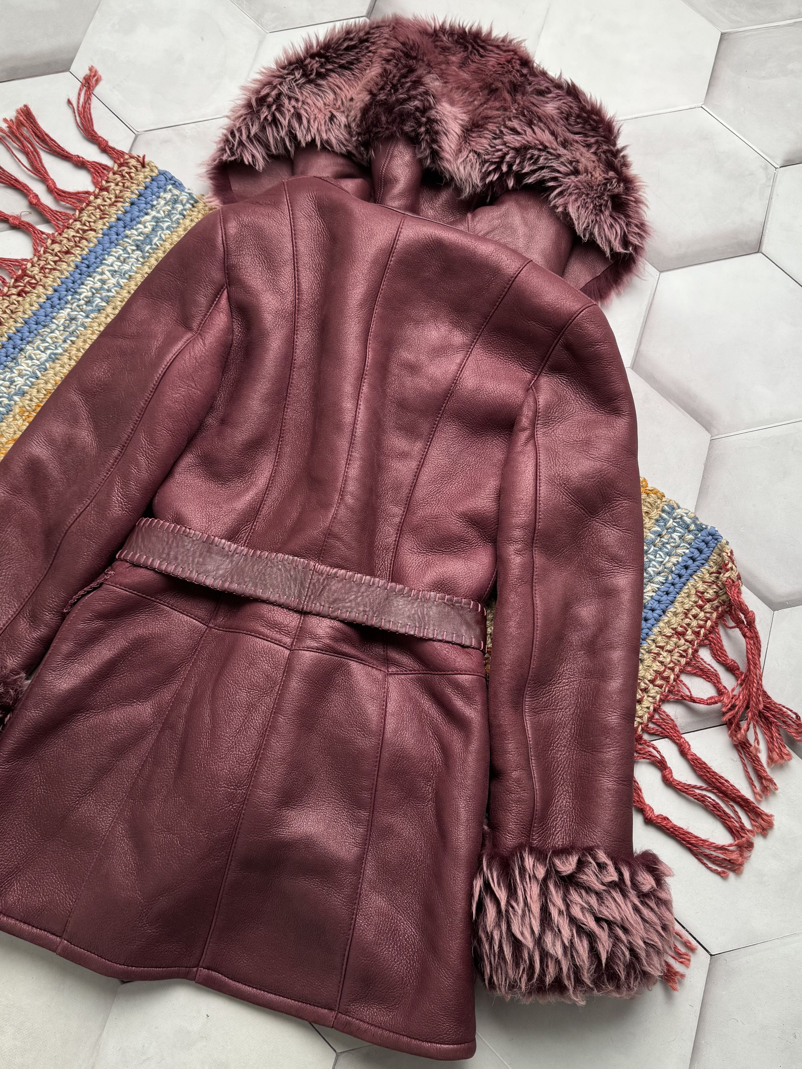 Japanese Brand Vintage Real Sheepskin Hooded Coat (E4) Size S / US 4 / IT 40 - 10 Thumbnail