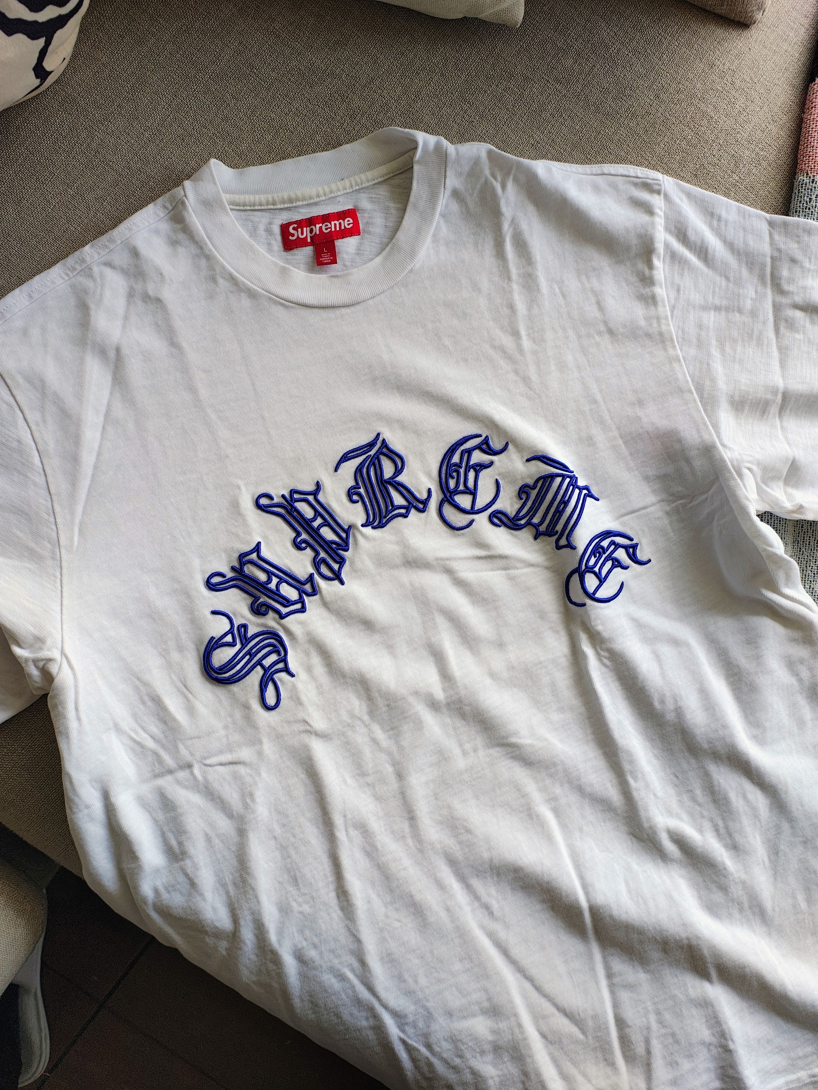 Supreme L Supreme Lollipop tee Tshirt white Candy tongue