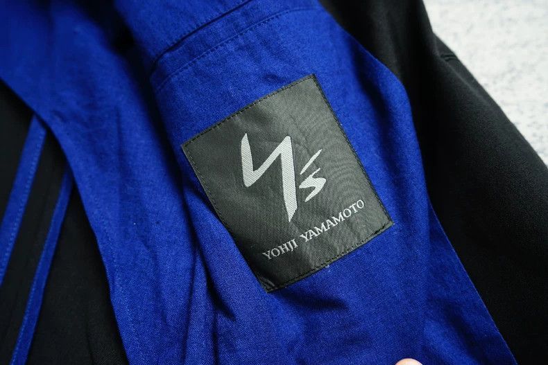 Yohji Yamamoto Yohji Yamamoto Yohji Yamamoto Black Blazer with Blue Detai Size US M / EU 48-50 / 2 - 6 Thumbnail