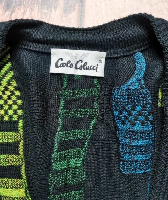 Carlo Colucci Cardigan Colorful Carlo Colucci coloured Cable Knit sweater Size US L / EU 52-54 / 3 - 3 Thumbnail