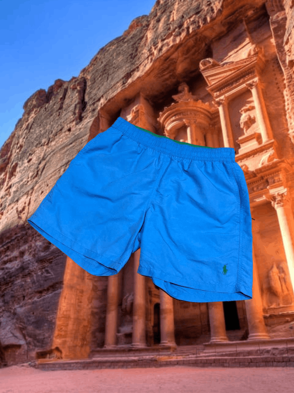 Polo Ralph Lauren shorts blue Polo by Ralph Lauren logo Vintage Y2K Size US 30 / EU 46 - 1 Thumbnail