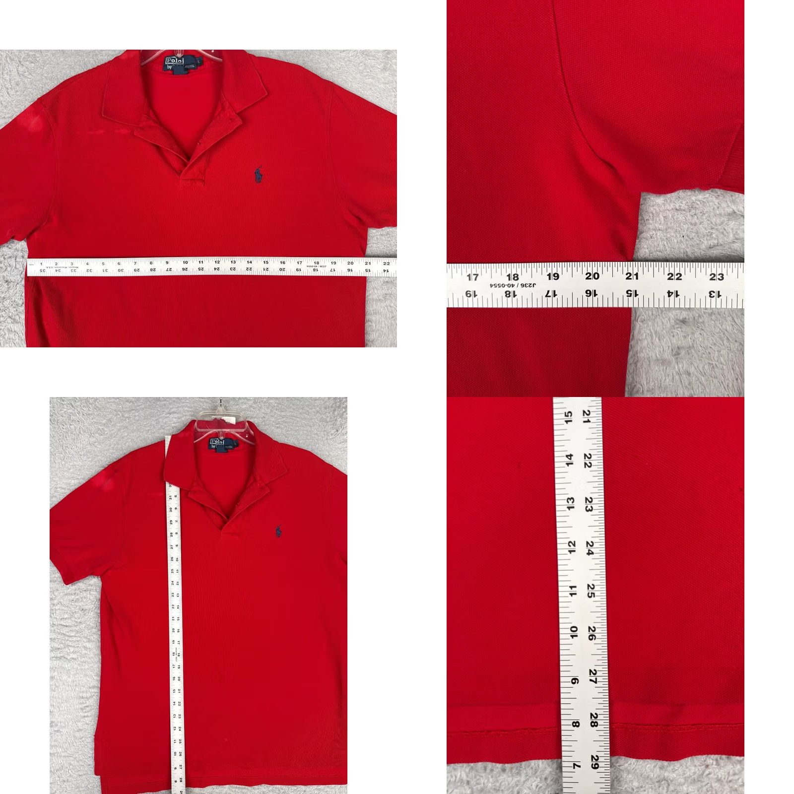 Polo Ralph Lauren VINTAGE Polo Ralph Lauren Shirt Men Large Red 100% Cotton Short Sleeve Size US L / EU 52-54 / 3 - 8 Thumbnail