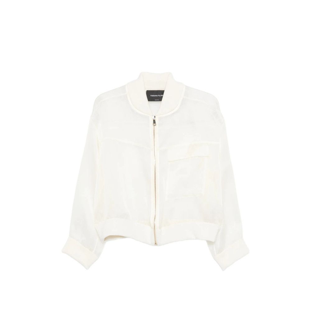 Fabiana Filippi Fabiana Filippi NEUTRALS Jackets - Bomber Jackets Size M / US 6-8 / IT 42-44 - 1 Thumbnail