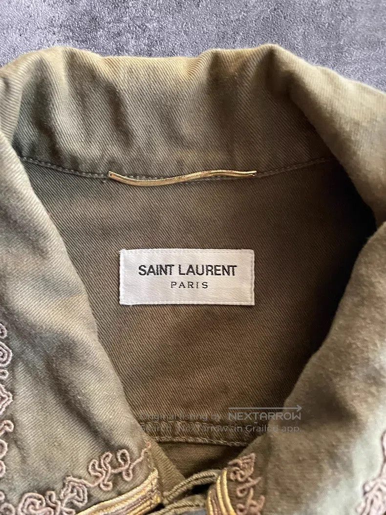 Saint Laurent Paris Saint Laurent Paris Military Green Gold Thread Court Embro Size XS / US 0-2 / IT 36-38 - 7 Thumbnail