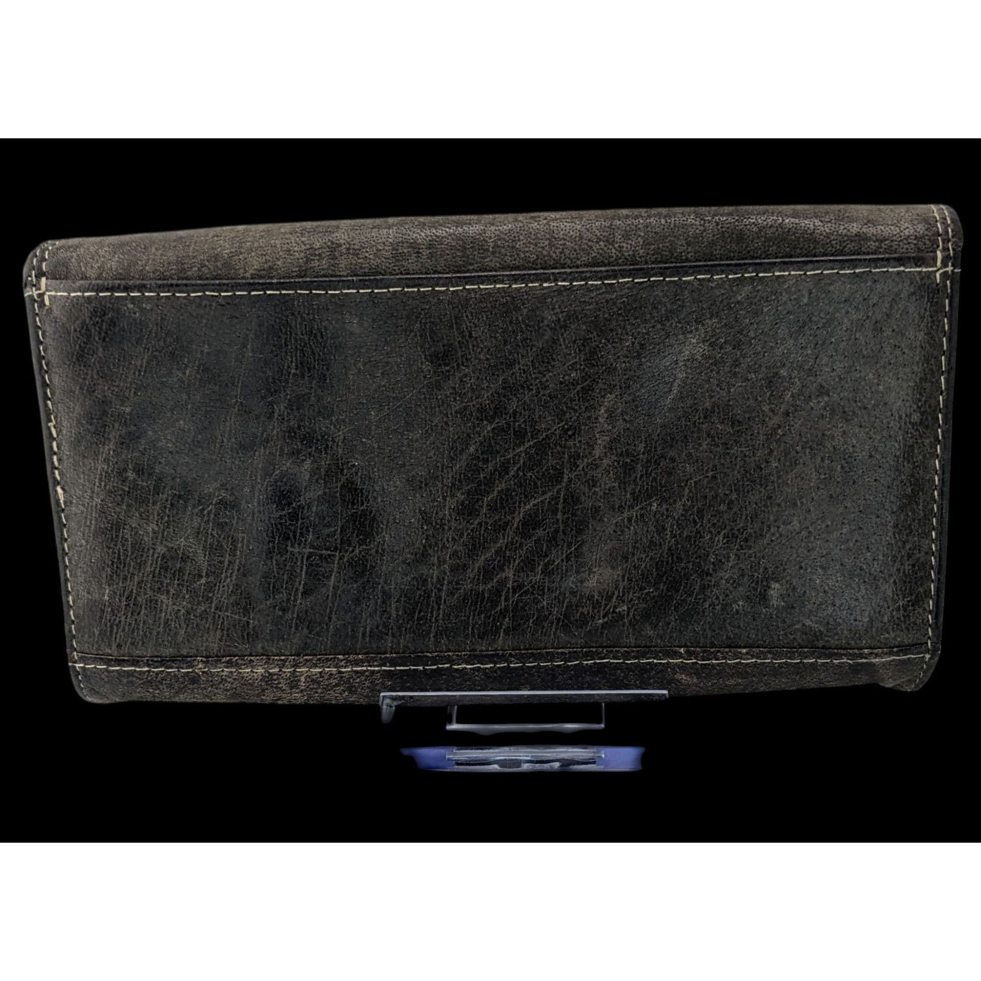 Other Vintage Wild Tiger Leather Wallet Retro Style 7x3.5 Inches W Size ONE SIZE - 2 Thumbnail