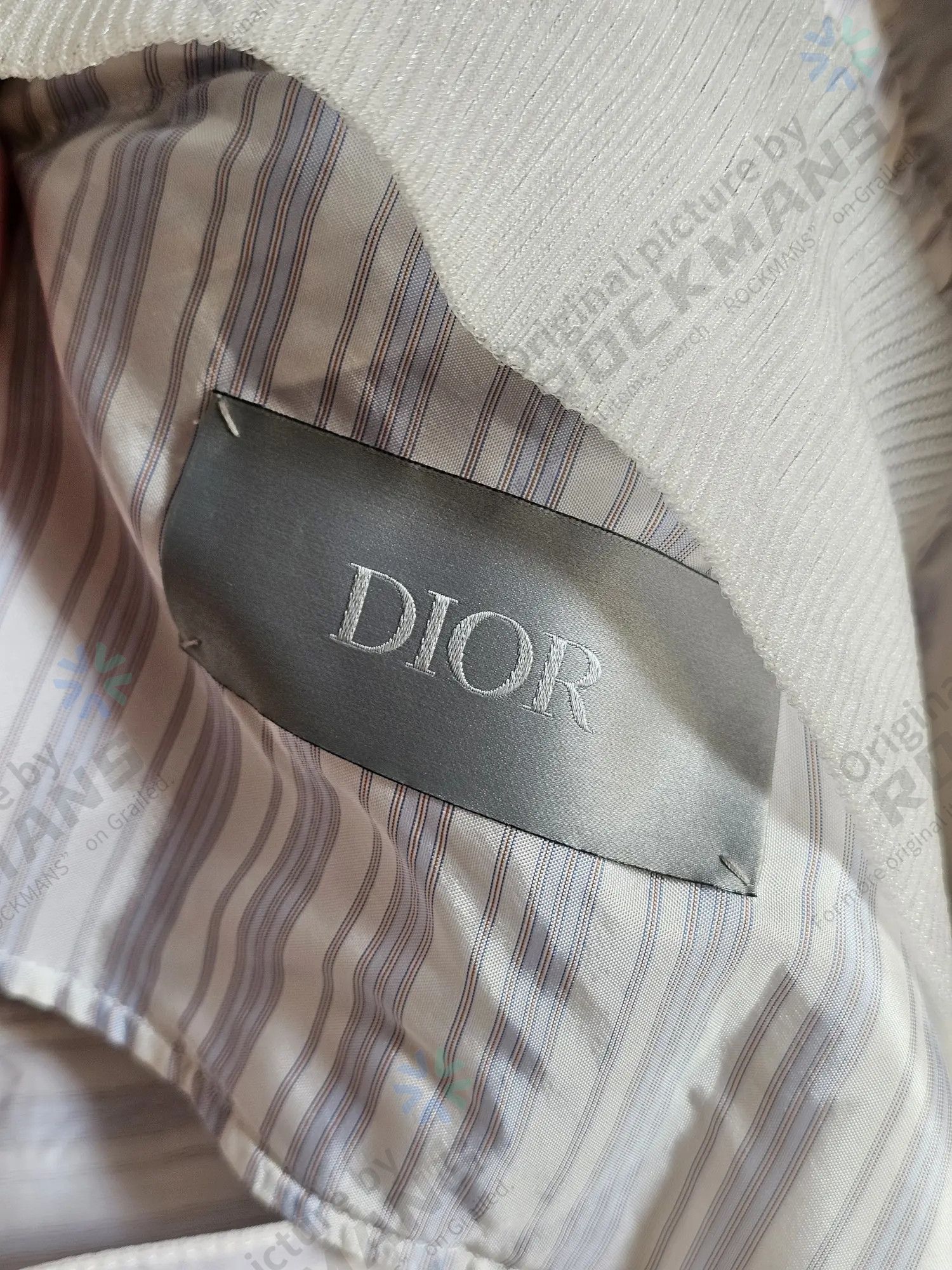 Dior Dior Men's White Silk Organza Bomber Jacket (Rare) Size 48 Size US M / EU 48-50 / 2 - 2 Thumbnail