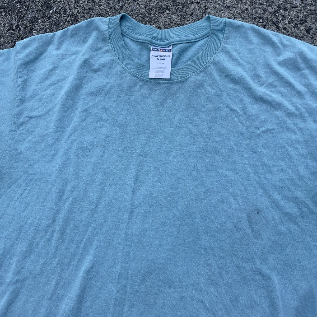 Jerzees × Vintage Vintage Y2K JERZEES Seafoam Blank Shirt Size US L / EU 52-54 / 3 - 2 Thumbnail