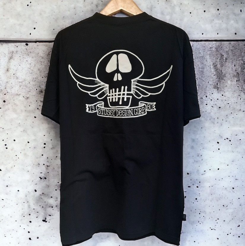 image of Stussy Skull Tee in Black, Men's (Size Large)