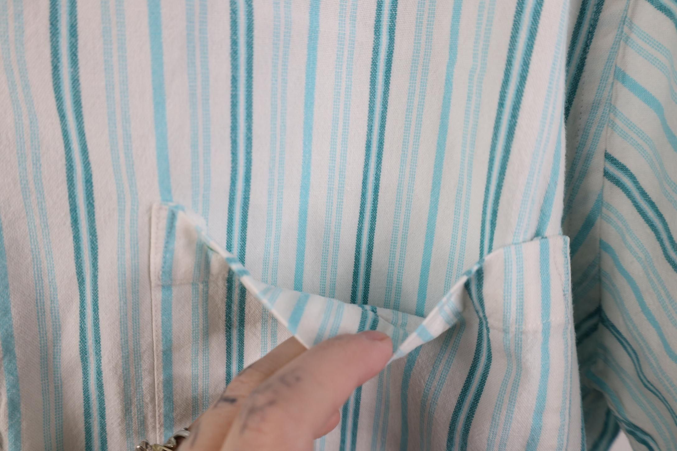Vintage Vintage 90s Streetwear Band Collar Striped Button Down Polo Size US S / EU 44-46 / 1 - 5 Thumbnail