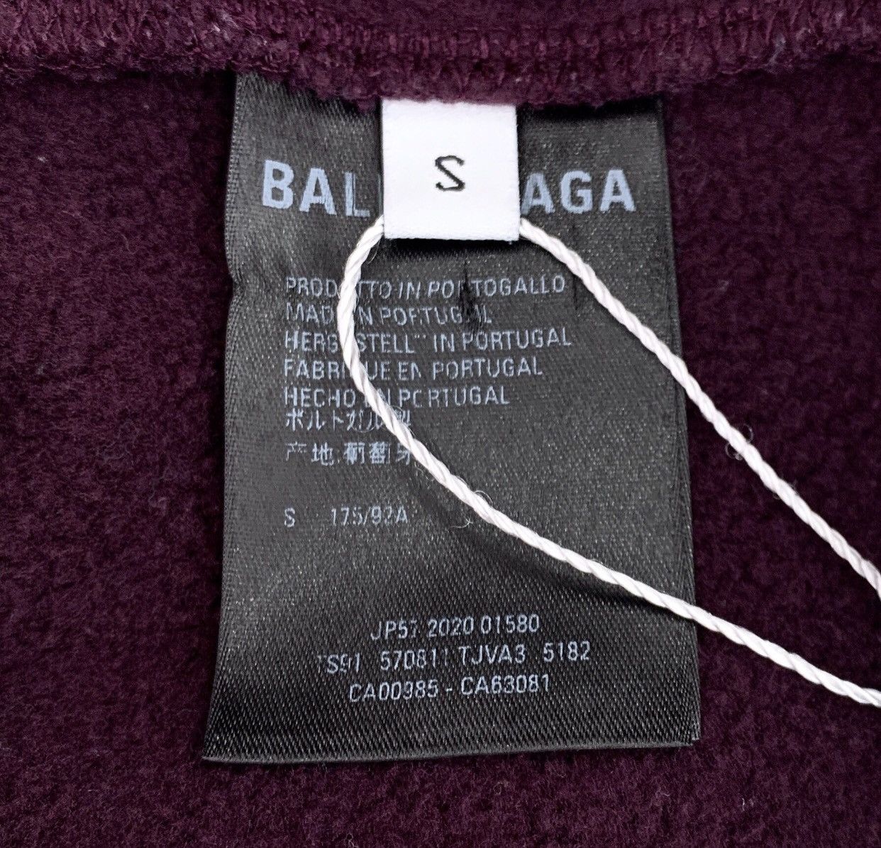Balenciaga Balenciaga purple logo letter printed drawstring hoodie Size US S / EU 44-46 / 1 - 7 Thumbnail