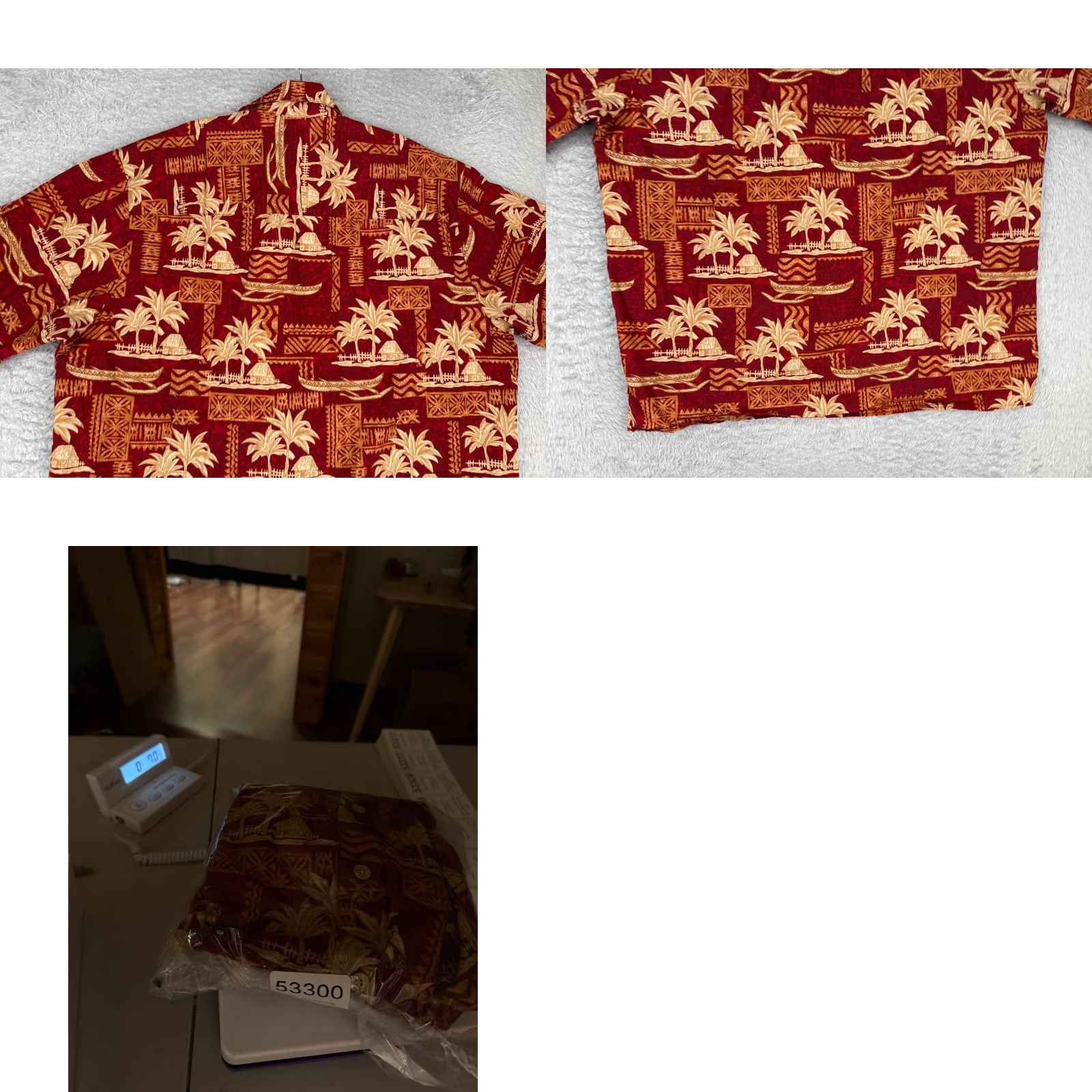 Vintage Natural Issue Button-Up Shirt Men M Red Floral Cotton 100% Button-Down Short Sleeve Collared 44 in Regular Size US M / EU 48-50 / 2 - 9 Thumbnail