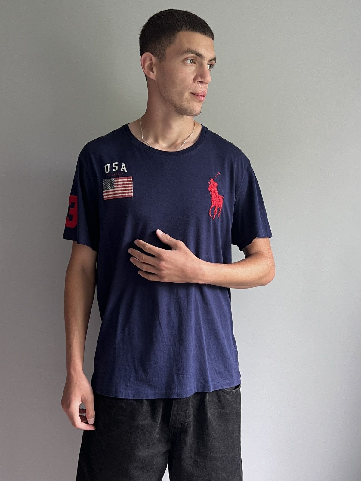 Polo Ralph Lauren × Vintage Polo Ralph Lauren USA #3 T-shirt Size US XL / EU 56 / 4 - 7 Thumbnail