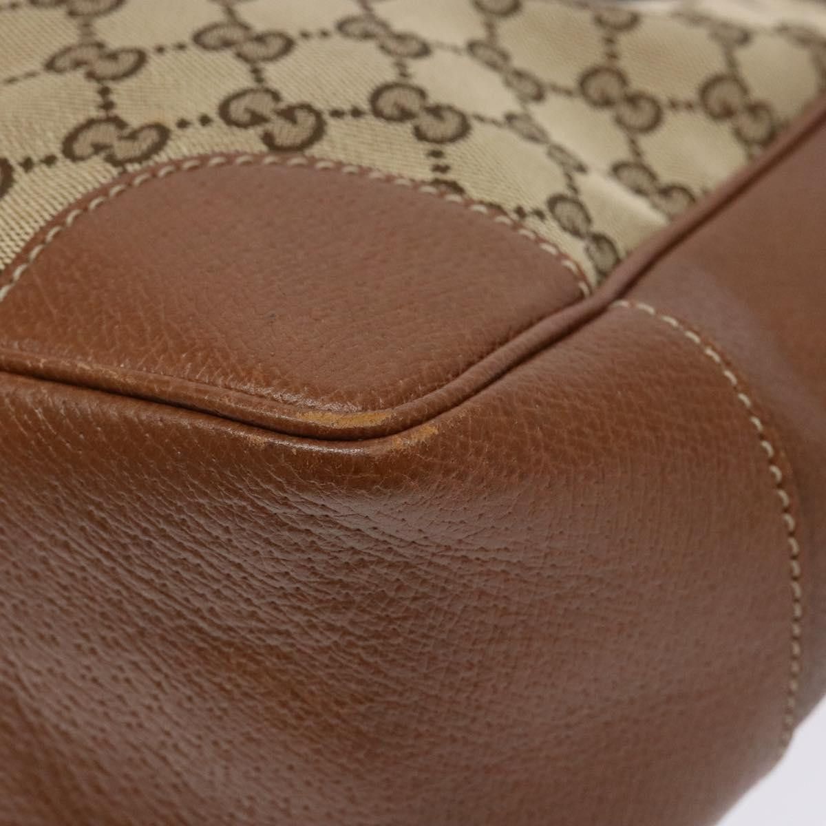Gucci GUCCI GG Canvas Hand Bag Beige Gold Size ONE SIZE - 13 Thumbnail